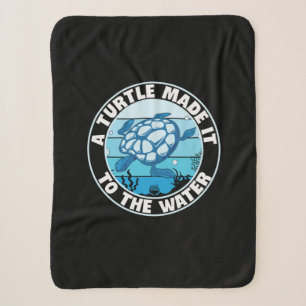 Turtle Lover   A Turtle Made It Sherpa Blanket