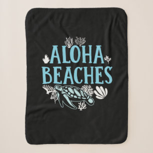 Turtle Lover Aloha Beaches Sherpa Blanket