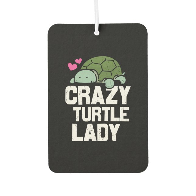Turtle Lover | Crazy Turtle Lady Air Freshener (Front)