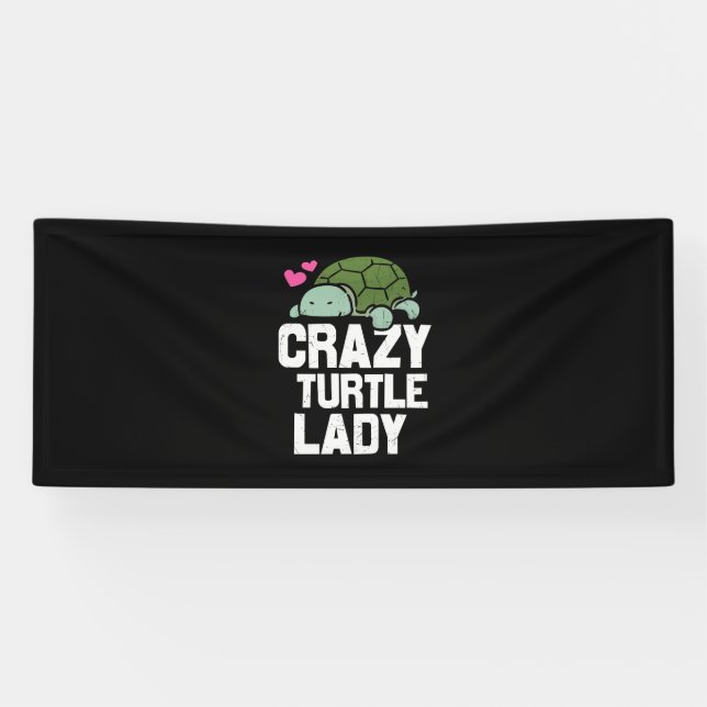 Turtle Lover | Crazy Turtle Lady Banner (Horizontal)