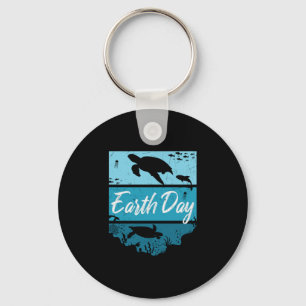 Turtle Lover Earth Day Keychain