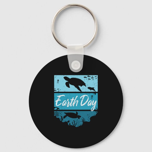 Turtle Lover | Earth Day Keychain (Front)