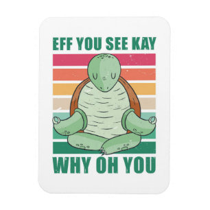 Turtle Lover EFF You See Kay Why Oh You Magnet