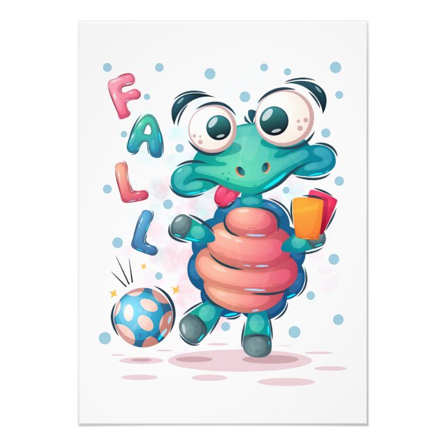 Turtle Lover Fall Cute Sea Turtle Photo Print (Front)