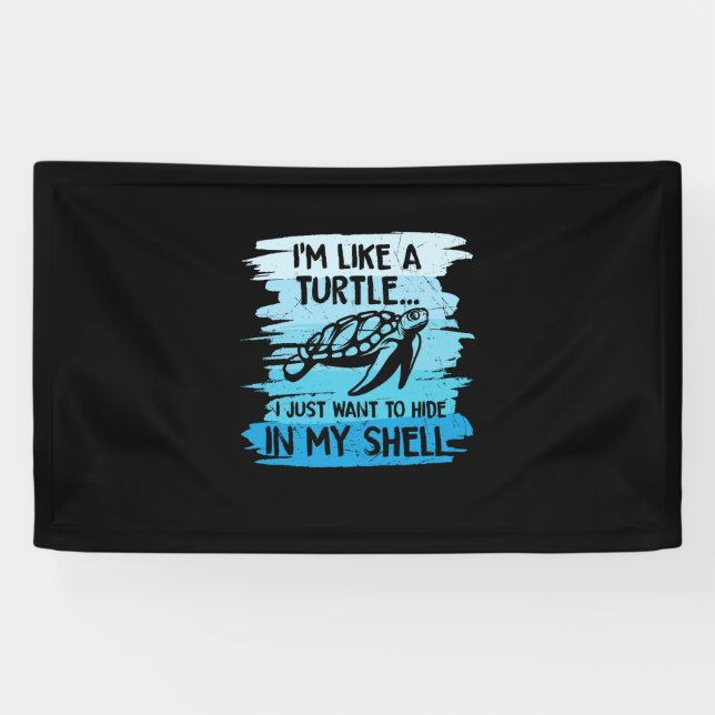Turtle Lover | I Am Like A Turtle Banner (Horizontal)
