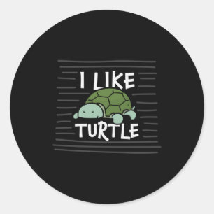 Turtle Lover I Like Turtles Classic Round Sticker