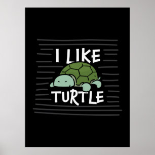 Turtle Lover   I Like Turtles Poster