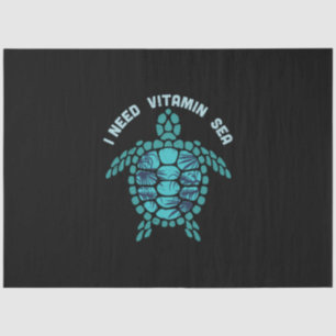 Turtle Lover I Need Vitamin Sea Tissue Paper