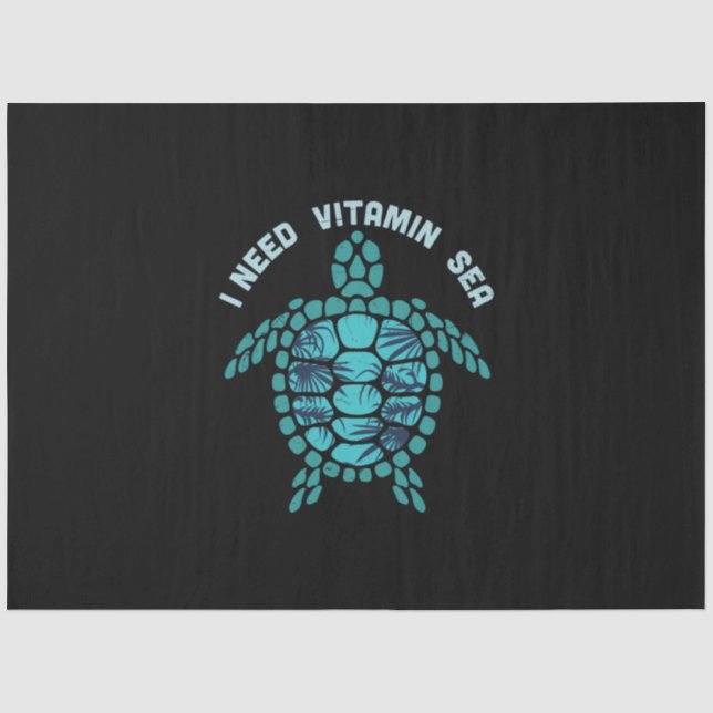Turtle Lover | I Need Vitamin Sea Tissue Paper (Front)