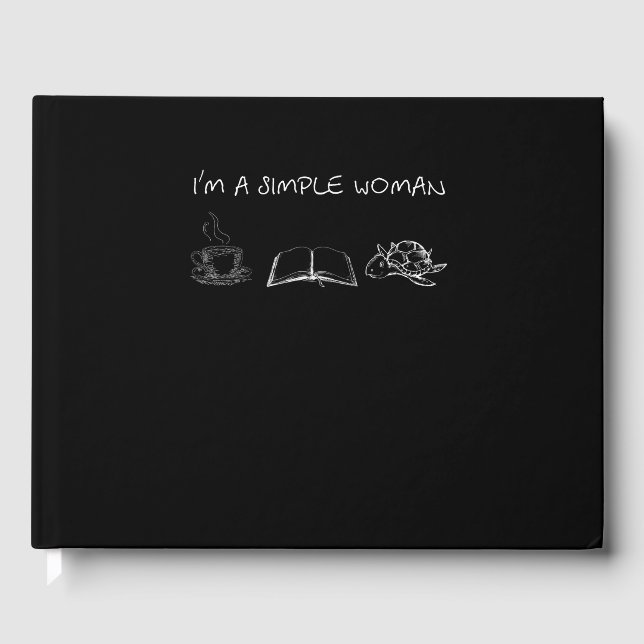Turtle Lover | I'm A Simple Woman Guest Book (Front)