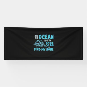 Turtle Lover Into The Ocean Banner