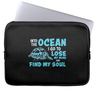 Turtle Lover Into The Ocean Laptop Sleeve