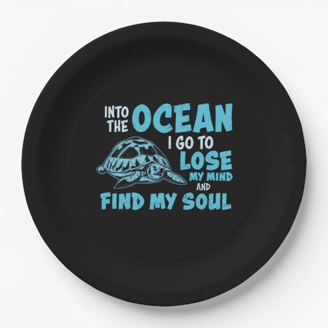 Turtle Lover | Into The Ocean Paper Plate (Front)