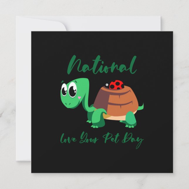 Turtle Lover | National Love Your Turtle Holiday Card (Front)