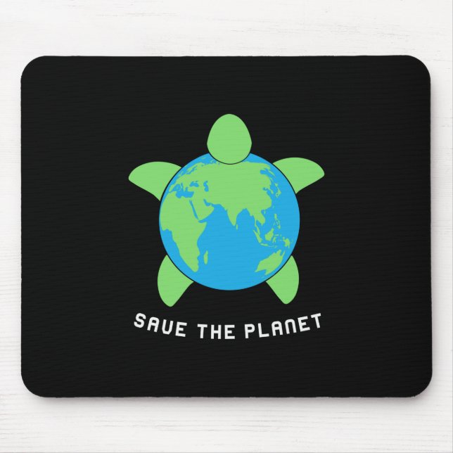 Turtle Lover | Save The Turtle Planet Mouse Pad (Front)