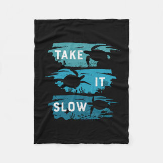 Turtle Lover | Take It Slow Fleece Blanket