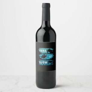 Turtle Lover   Take It Slow Wine Label