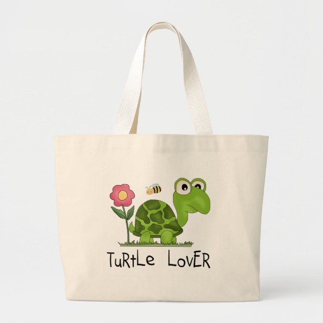 Turtle Lover Tshirts and Gifts Large Tote Bag (Front)