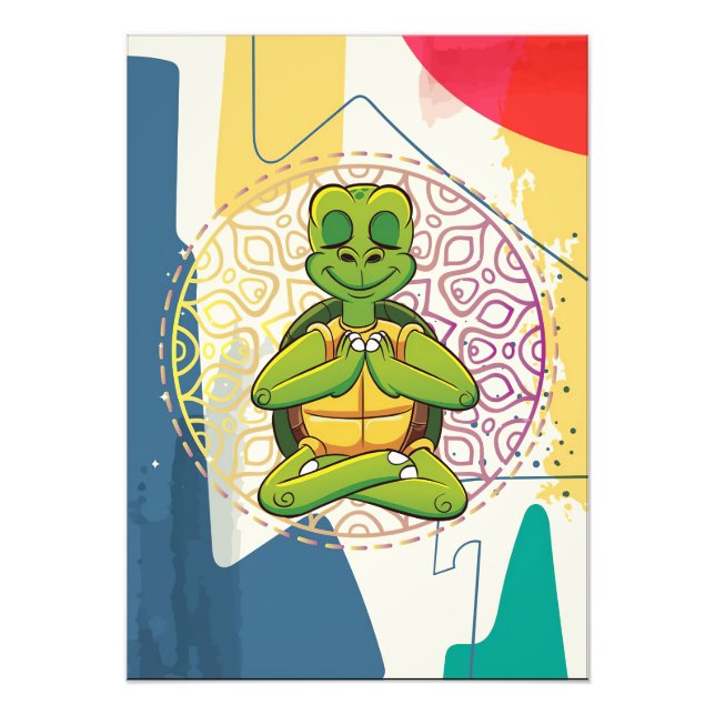 Turtle Lover Turtle Mandala Meditation Photo Print (Front)