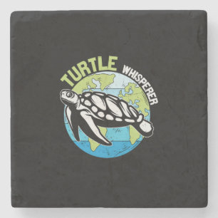 Turtle Lover Turtle Whisperer Stone Coaster