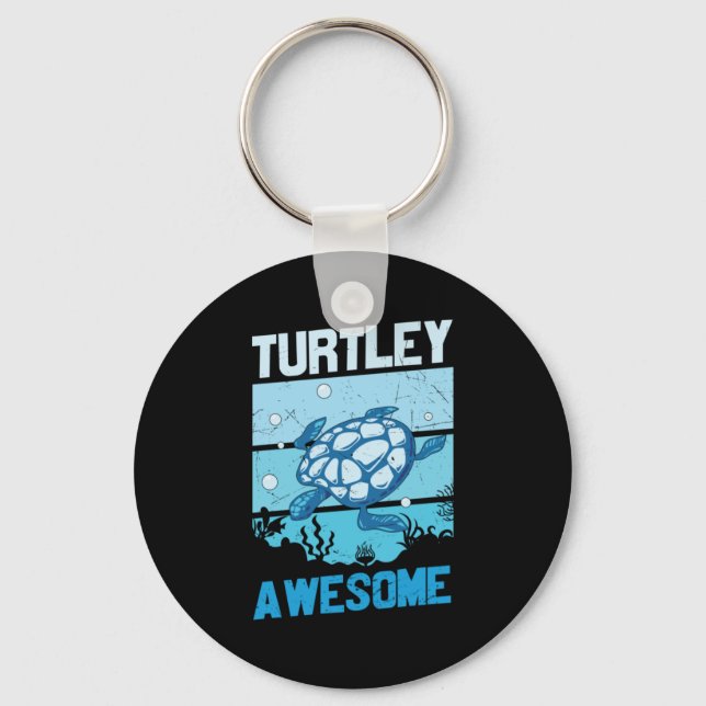 Turtle Lover | Turtley Awesome Keychain (Front)