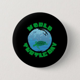 Turtle Lover World Turtle Day 2 Inch Round Button