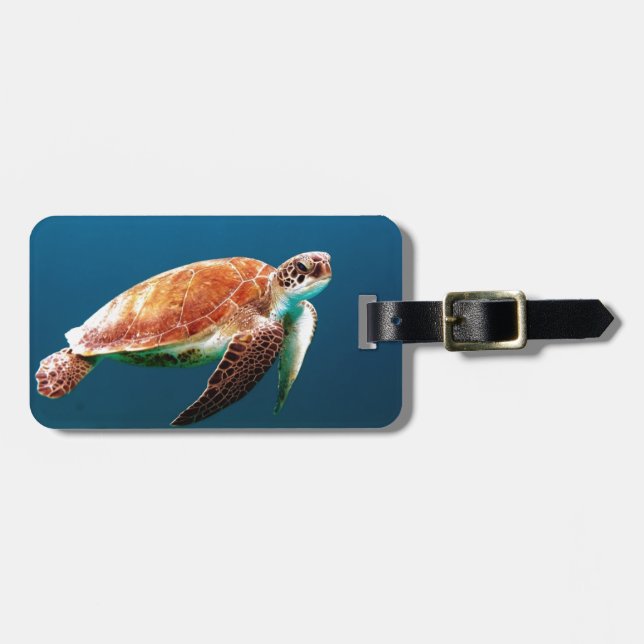 Turtle Luggage Tag (Front Horizontal)