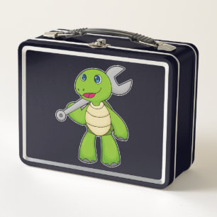 Turtle Mechanic Wrench Metal Lunch Box