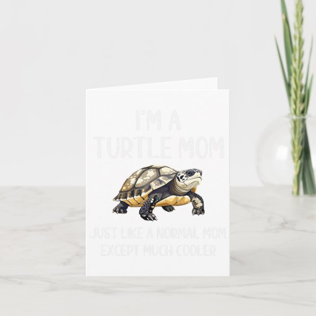 Turtle Mom Definition Funny Turtle Animals Lover M Card (Front)