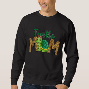 Turtle Mom Leopard Headband Mama Mother Day Sweatshirt