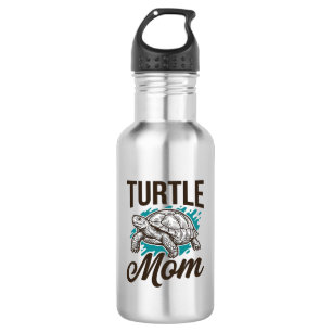 Turtle Mom Vintage Engraving Vector Design_1 532 Ml Water Bottle