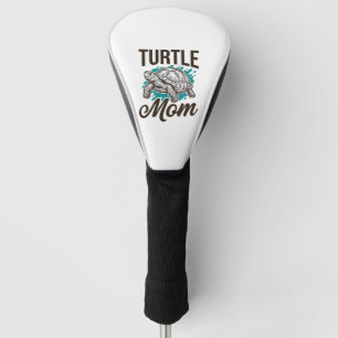 Turtle Mom Vintage Engraving Vector Design_1 Golf Head Cover