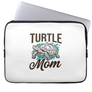 Turtle Mom Vintage Engraving Vector Design_1 Laptop Sleeve