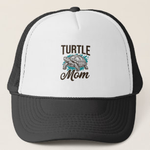 Turtle Mom Vintage Engraving Vector Design_1 Trucker Hat
