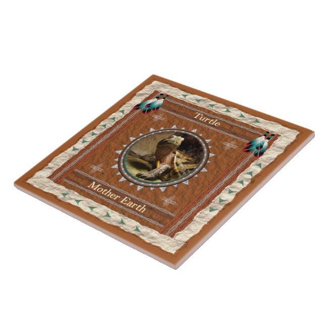 Turtle  -Mother Earth- Ceramic Tile (Side)