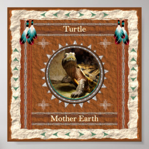 Turtle Mother Earth Energy Poster