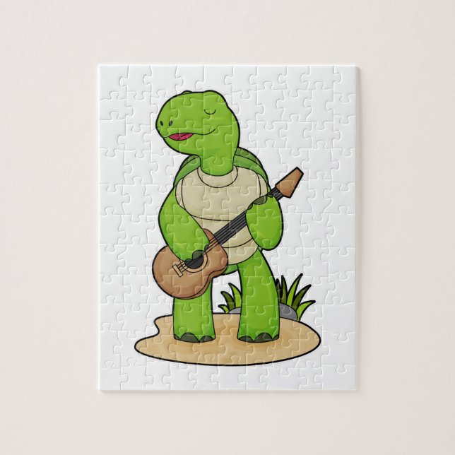 Turtle Musician Guitar Music Jigsaw Puzzle (Vertical)