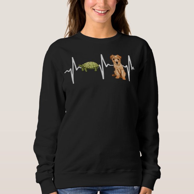 Turtle Norfolk Terrier Heartbeat Dog Sweatshirt (Front)