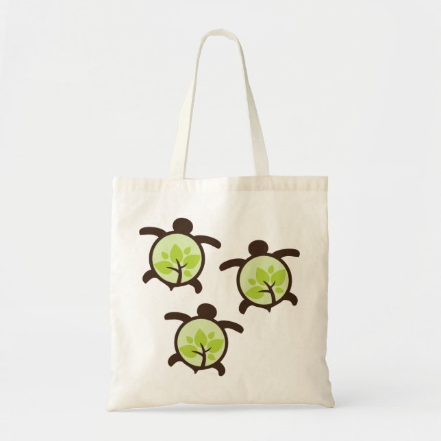 Turtle Organic Planet Reusable Canvas Bags (Front)