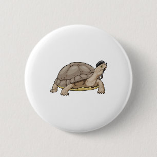 Turtle Painter Paint brush 2 Inch Round Button