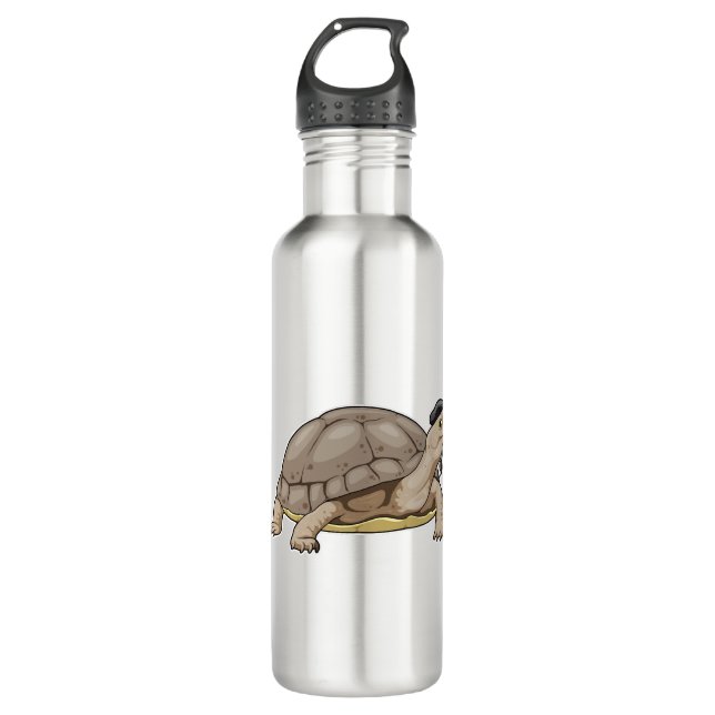 Turtle Painter Paint brush 710 Ml Water Bottle (Front)