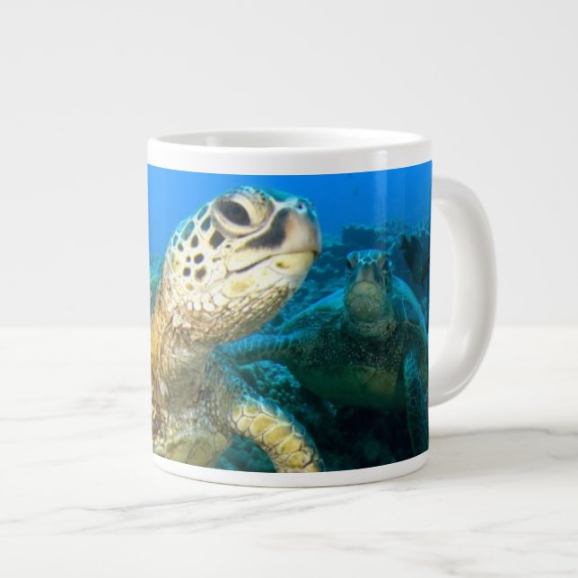 Turtle Pair Large Coffee Mug (Front Right)
