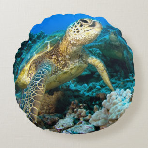 Turtle Pair Round Pillow