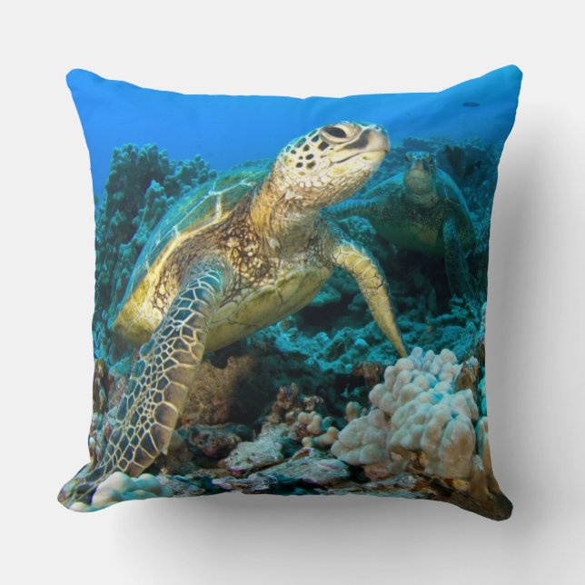 Turtle Pair Throw Pillow (Front)