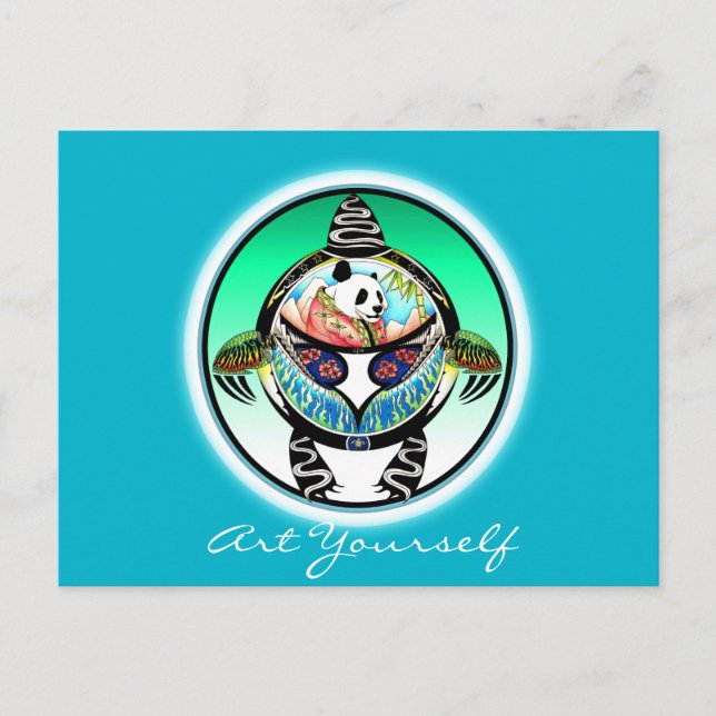 Turtle Panda Postcard (Front)