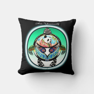 Turtle Panda Throw Pillow