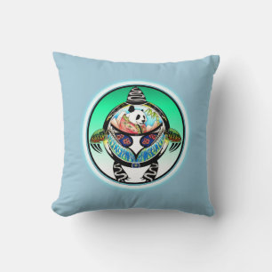 Turtle Panda Throw Pillow