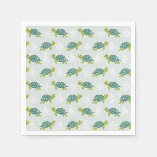 Turtle Paper Napkins, Sea Life Coastal Party Napkin