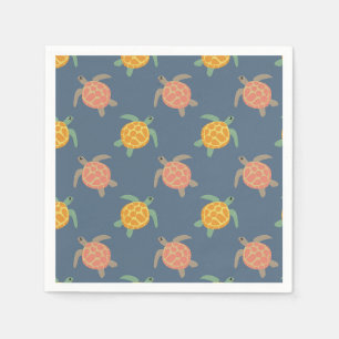Turtle Paper Napkins, Sea Turtle Birthday Party Napkin