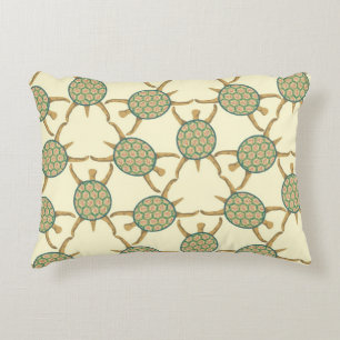 Turtle pattern accent pillow